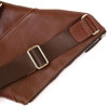 Плечевая кожаная сумка GRANDE PELLE коричневая (GP0358brown)